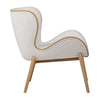 Avyanna Natural Wood Frame and Off White Upholstery Occasional ChairModel DOV11654