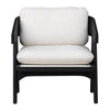 Adelaide Black Wood Finish and Off White Upholstery Occasional ChairModel DOV11668