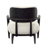 Arcona Black Wood and Ivory Boucle Upholstery Occasional ChairModel DOV11670