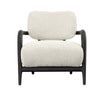 Arcona Black Wood and Ivory Boucle Upholstery Occasional ChairModel DOV11670