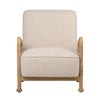 Clyde Ivory Upholstery and Natural Finish Frame Occasional ChairModel DOV11673