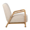 Clyde Ivory Upholstery and Natural Finish Frame Occasional ChairModel DOV11673