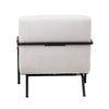 Eloise Black Metal and Cream Upholstery Occasional ChairModel DOV11676