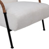 Eloise Black Metal and Cream Upholstery Occasional ChairModel DOV11676