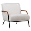 Eloise Black Metal and Cream Upholstery Occasional ChairModel DOV11676