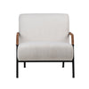 Eloise Black Metal and Cream Upholstery Occasional ChairModel DOV11676