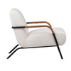 Eloise Black Metal and Cream Upholstery Occasional ChairModel DOV11676