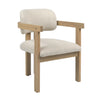 Nathaniel Off White and Natural Frame Dining ChairModel DOV11677-NTOW