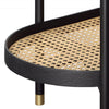 Petras Black with Natural Rattan Finish Console TableModel DOV11684