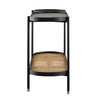 Petras Black with Natural Rattan Finish Console TableModel DOV11684