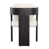 Maravi Black Wood Finish and Cream Upholstery Dining ChairModel DOV11687