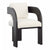 Maravi Black Wood Finish and Cream Upholstery Dining ChairModel DOV11687