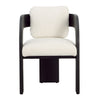 Maravi Black Wood Finish and Cream Upholstery Dining ChairModel DOV11687