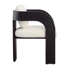 Maravi Black Wood Finish and Cream Upholstery Dining ChairModel DOV11687