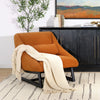 Natasha Rust and Black Legs Occasional ChairModel DOV11694-RUST