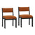 Elijah Rust and Black Dining Chair Set Of 2 Model DOV11697-RUST