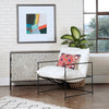 Inska White with Black Iron Frame Occasional ChairModel DOV12064