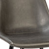 Rufina Dark Grey Upholstery and Black Metal Legs Barstool Model DOV12085BS