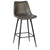 Rufina Dark Grey Upholstery and Black Metal Legs Barstool Model DOV12085BS