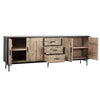 Hagen Black and Antique Brown Wood Finish Sideboard Model DOV12104