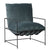 Allison Petrol Green Finish and Black Metal Legs Occasional ChairModel DOV12107