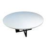 Hizon White Stained Oak and Gunmetal Base Dining TableModel DOV12140WH