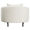 Rani Light Sand Boucle Upholstery with Black Metal Legs Occasional ChairModel DOV12148