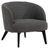 Kaman Dark Grey Upholstery with Black Stained Wood Legs Occasional ChairModel DOV12153-DKGY