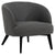 Kaman Dark Grey Upholstery with Black Stained Wood Legs Occasional ChairModel DOV12153-DKGY