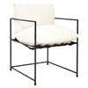 Inska White with Black Iron Frame Dining ChairModel DOV12177