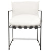 Inska White with Black Iron Frame Dining ChairModel DOV12177