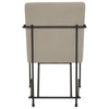 Dublin Taupe Upholstery and Matte Black Iron Frame Dining ChairModel DOV12178