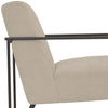 Dublin Taupe Upholstery and Matte Black Iron Frame Dining ChairModel DOV12178