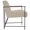 Dublin Taupe Upholstery and Matte Black Iron Frame Dining ChairModel DOV12178