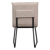 Dusk Sand Upholstery with Knife Edge Stitching and Black Iron Dining ChairModel DOV12180