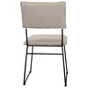 Freya Natural White Upholstery with Black Metal Frame Dining ChairModel DOV12181