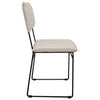 Freya Natural White Upholstery with Black Metal Frame Dining ChairModel DOV12181