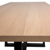 Bryson Light Oak Wood Finish and Black Metal Legs Dining TableModel DOV12188