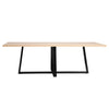 Bryson Light Oak Wood Finish and Black Metal Legs Dining TableModel DOV12188