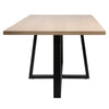 Bryson Light Oak Wood Finish and Black Metal Legs Dining TableModel DOV12188