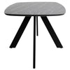 Tribeca Black Stone Finish Top with Black Metal Legs Dining TableModel DOV12191