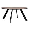 Ladera Smoked Walnut Top with Black Metal Legs Dining TableModel DOV12192