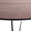 Brentwood Smoked Walnut Finish with Black Metal Legs Coffee TableModel DOV12195