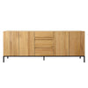 Ezekiel Natural Oak Veneer with Black Base Sideboard Model DOV12227