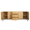 Ezekiel Natural Oak Veneer with Black Base Sideboard Model DOV12227