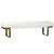 Schultz Natural White Antique Brass Finish Bench Model DOV13116