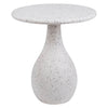 Yulo Off White Terrazzo Outdoor Side Table Model DOV14595WH