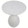 Yulo Off White Terrazzo Outdoor Side Table Model DOV14595WH