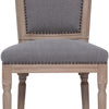 Arras Grey Upholstery and Antique Wood Finish Dining ChairModel DOV1521