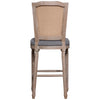 Arras Grey Upholstery and Antique Wood Finish Barstool Model DOV1521BS